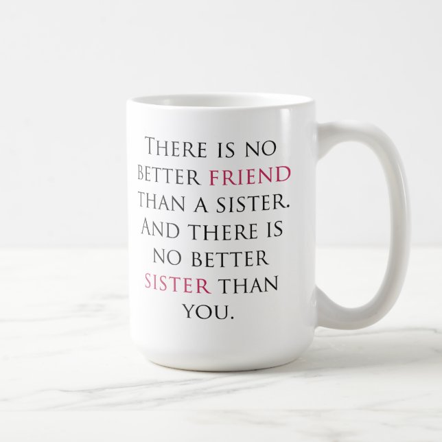 Tasse de café de citation de soeur (Droite)