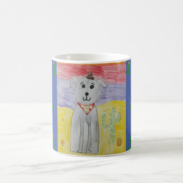 Tasse de café de conception de chien de thème de (Centre)