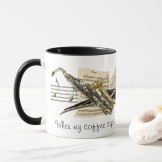 Tasse de café de conception de musique