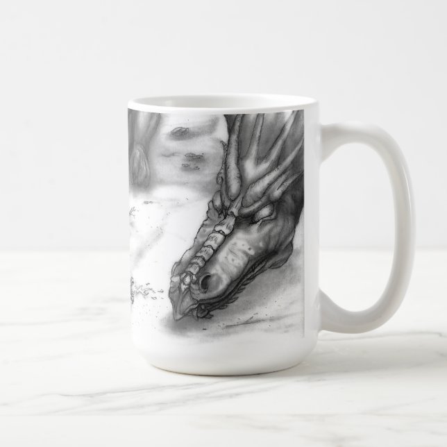 Tasse de café de croquis de dragon (Droite)