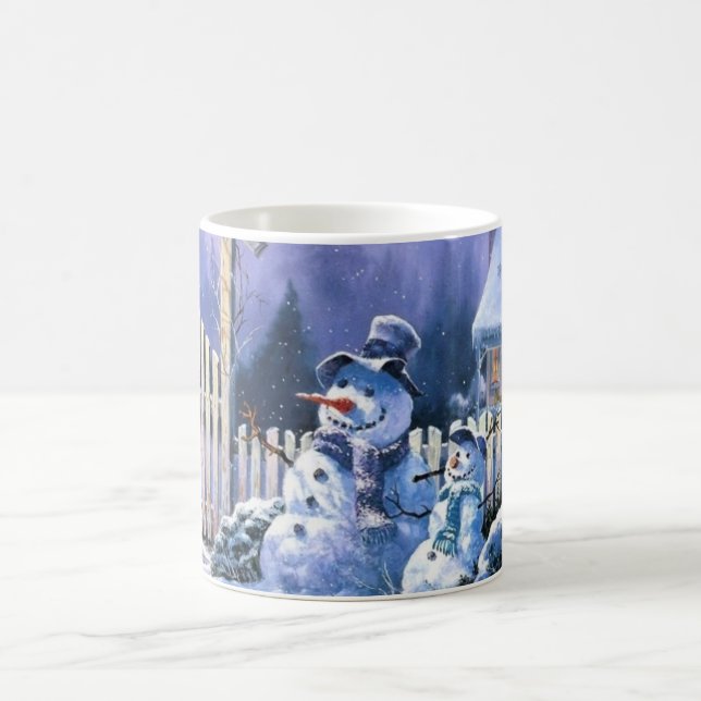 Tasse de café de deux bonhommes de neige (Centre)