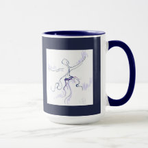 Tasse de café de deux danseurs
