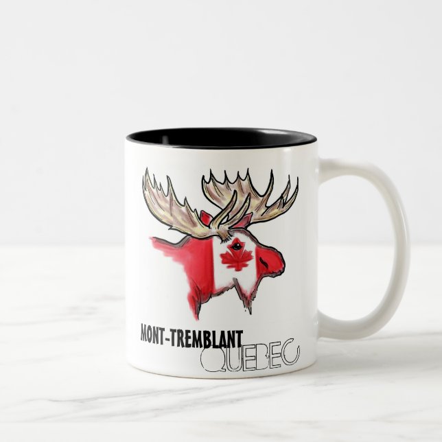 Tasse de café de drapeau d'art d'élans de Mont (Droit)