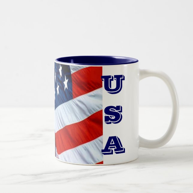 Tasse de café de drapeau des Etats-Unis (Droit)