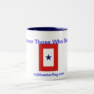 Tasse de café de drapeau d'étoile bleue : Honorez