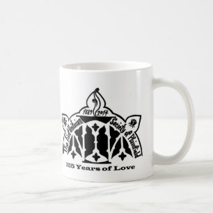 Tasse de café de fenêtre rose