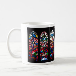 Tasse de café de fenêtre rose