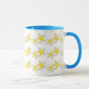Tasse de café de fleur de Plumeria d'Hawaï de ba