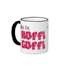 Tasse de café de Gallois : Hoffi Coffi, rose et