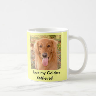 Tasse de café de golden retriever