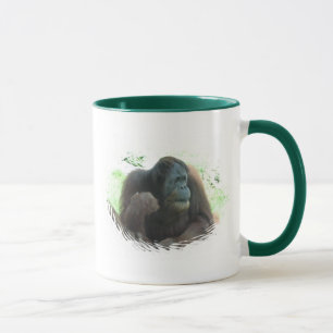 Tasse de café de grande singe
