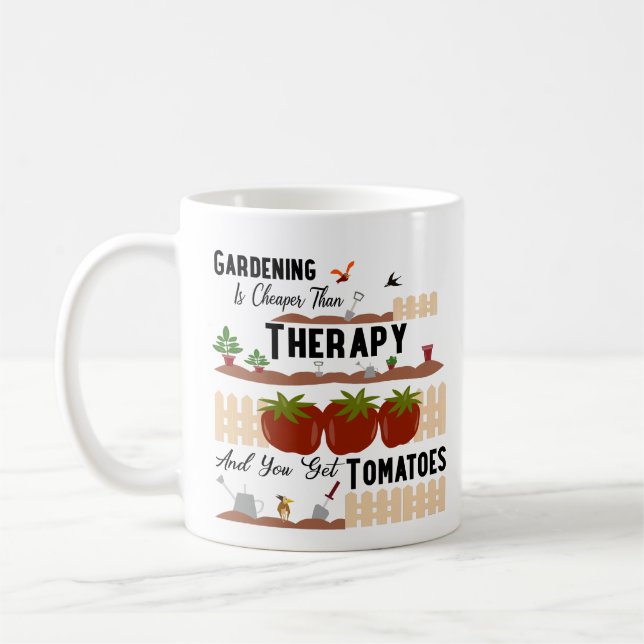 Tasse de café de jardinage drôle (Gauche)