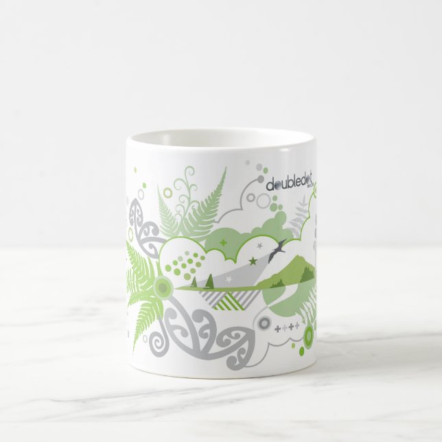 Tasse de café de kiwi de médias de Doubledot (Centre)