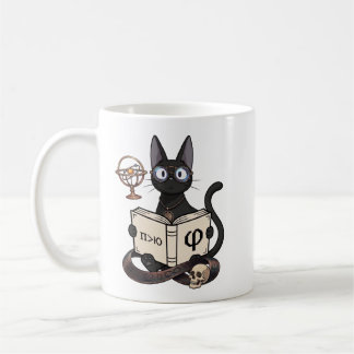 Tasse de café de la dame de justice avocat chat no