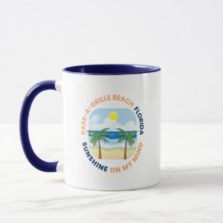 Tasse de café de la plage de Pass-A-Grille Floride