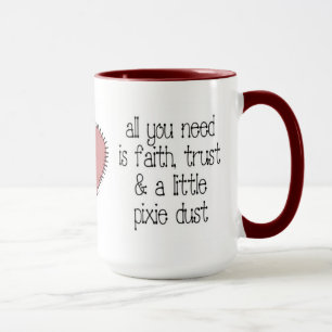 Tasse de café de la poussière de lutin