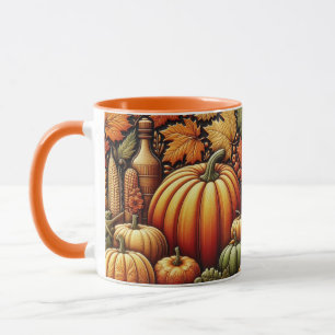 Tasse de café de la saison festive d'automne de ré