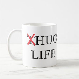 Tasse de café de la vie d'étreinte de parodie de