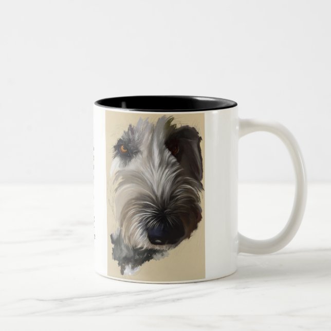 Tasse de café de Labradoodle - art original (Droit)