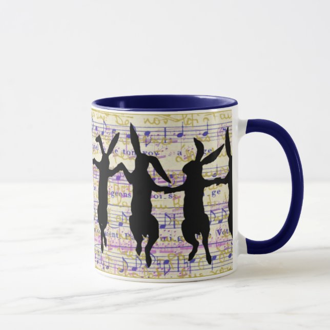 Tasse de café de lapins de danse (Droite)