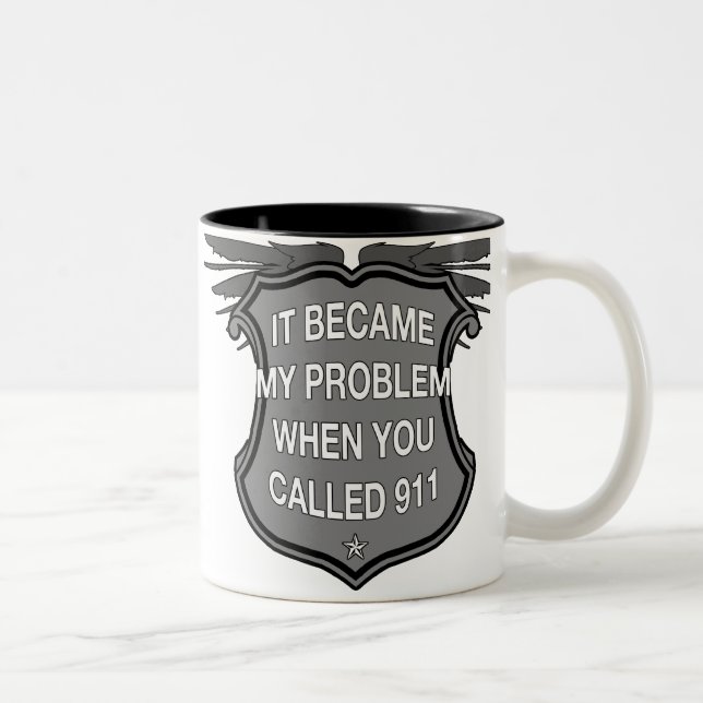 Tasse de café de l'appel 911 (Droit)