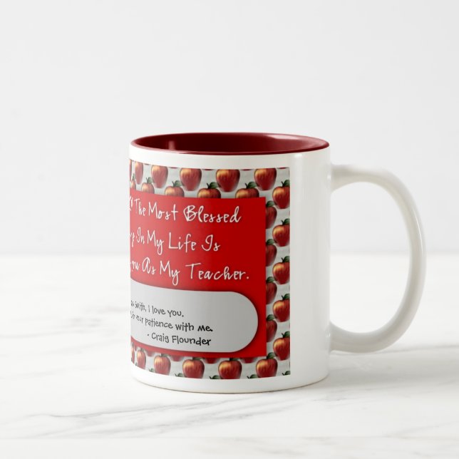 Tasse de café de l'appréciation 15oz du professeur (Droit)