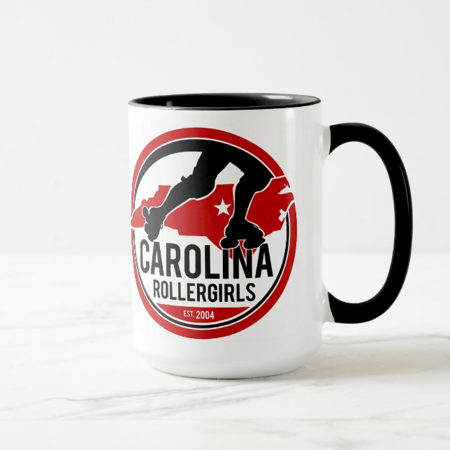 Tasse de café de logo de la Caroline Rollergirls (Droite)