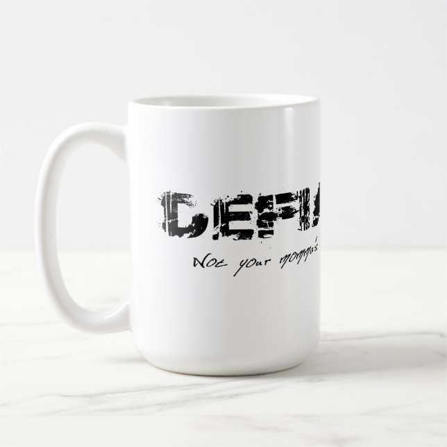 Tasse de café de logo de studios de défi (Gauche)
