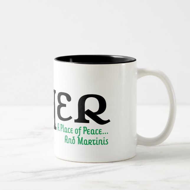 Tasse de café de logo d'éther (Droit)