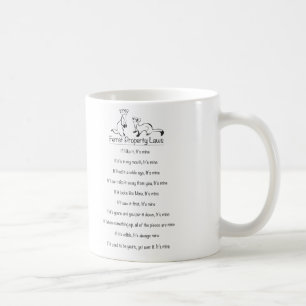 Tasse de café de lois de propriété de furet