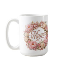 Tasse de café de luxe florale rose pour la fête de