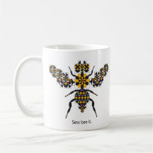 Tasse de café de motif d'édredon d'abeille de miel