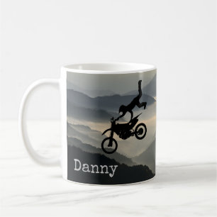 Tasse de café de moto de motocross de montagne