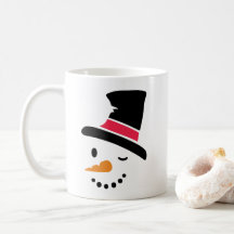 Tasse de café de Noël de bonhomme de neige