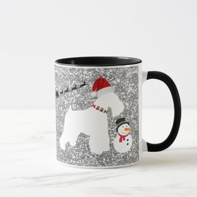 Tasse de café de Noël de Schnauzer (Droite)