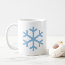 Tasse de café de Noël flocon de neige bleu