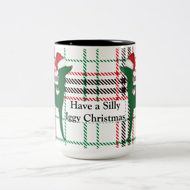 Tasse de café de Noël Greyhound italien, père Noël (Centre)