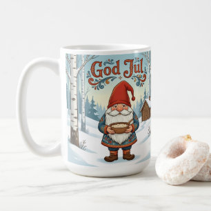 Tasse de café de Noël Nisse norvégien God Jul