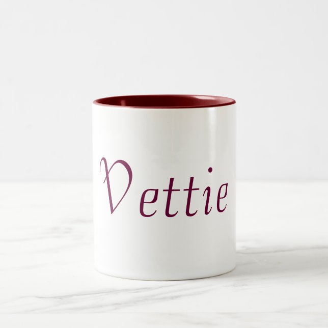 Tasse de café de nom personnel (Vettie) (Centre)