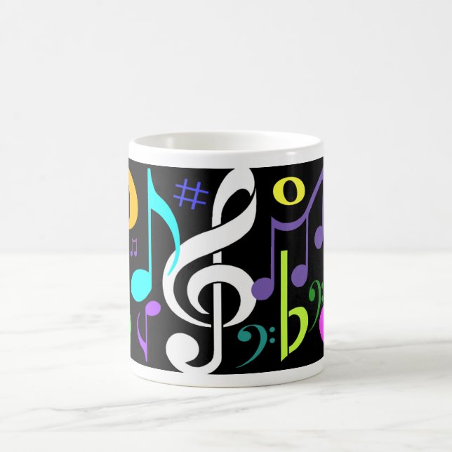 Tasse de café de notes musicales (Centre)