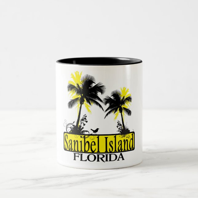 Tasse de café de palmier de la Floride d'île de (Centre)
