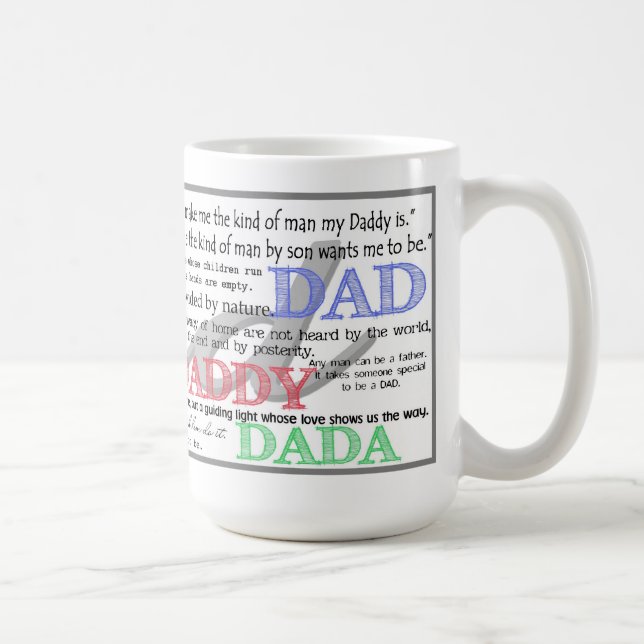 Tasse de café de papa avec des citations (Droite)