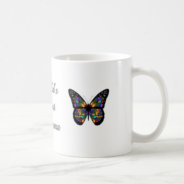 Tasse de café de papillons de meilleur "Glamma du (Droite)