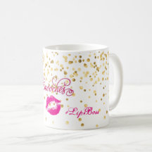 Tasse de café de patron de lèvre