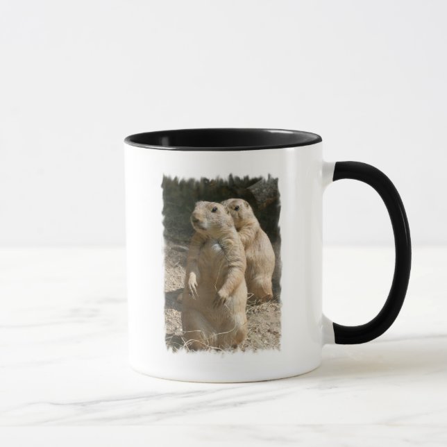 Tasse de café de photo de chien de prairie (Droite)