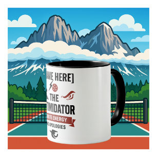 Tasse de café de pickleball avec le design de l'in