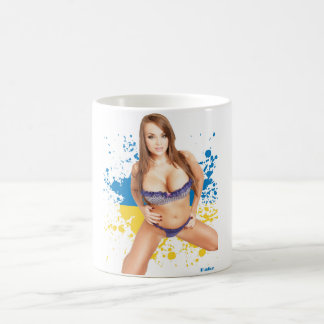 Tasse de café de pin-up sexy de fille