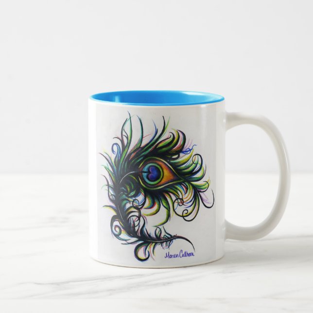 Tasse de café de plume de paon (Droit)