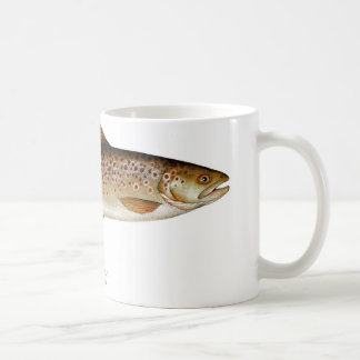 Tasse de café de poissons de truite Brown