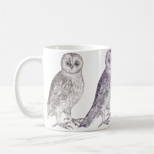 Tasse de café de quatre hiboux - copie repérée